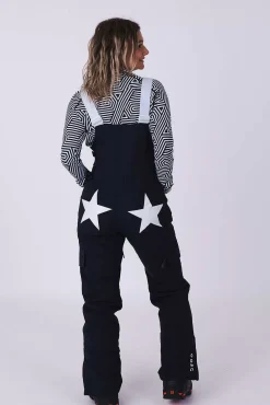 Women OOSC Snow Pants / Bibs>Yeh Girl Ski & Snowboard Bib Pant - Katie Ormerod Black Stars Signature Line