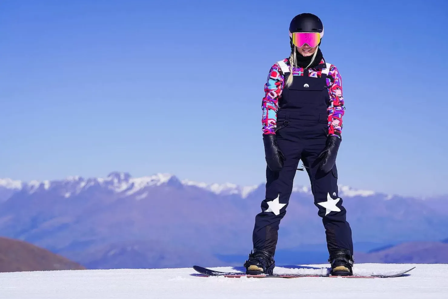 Women OOSC Yeh Girl Jackets & Bib Pants>Yeh Girl Ski & Snowboard Bib Pant - Katie Ormerod Black Stars Signature Line