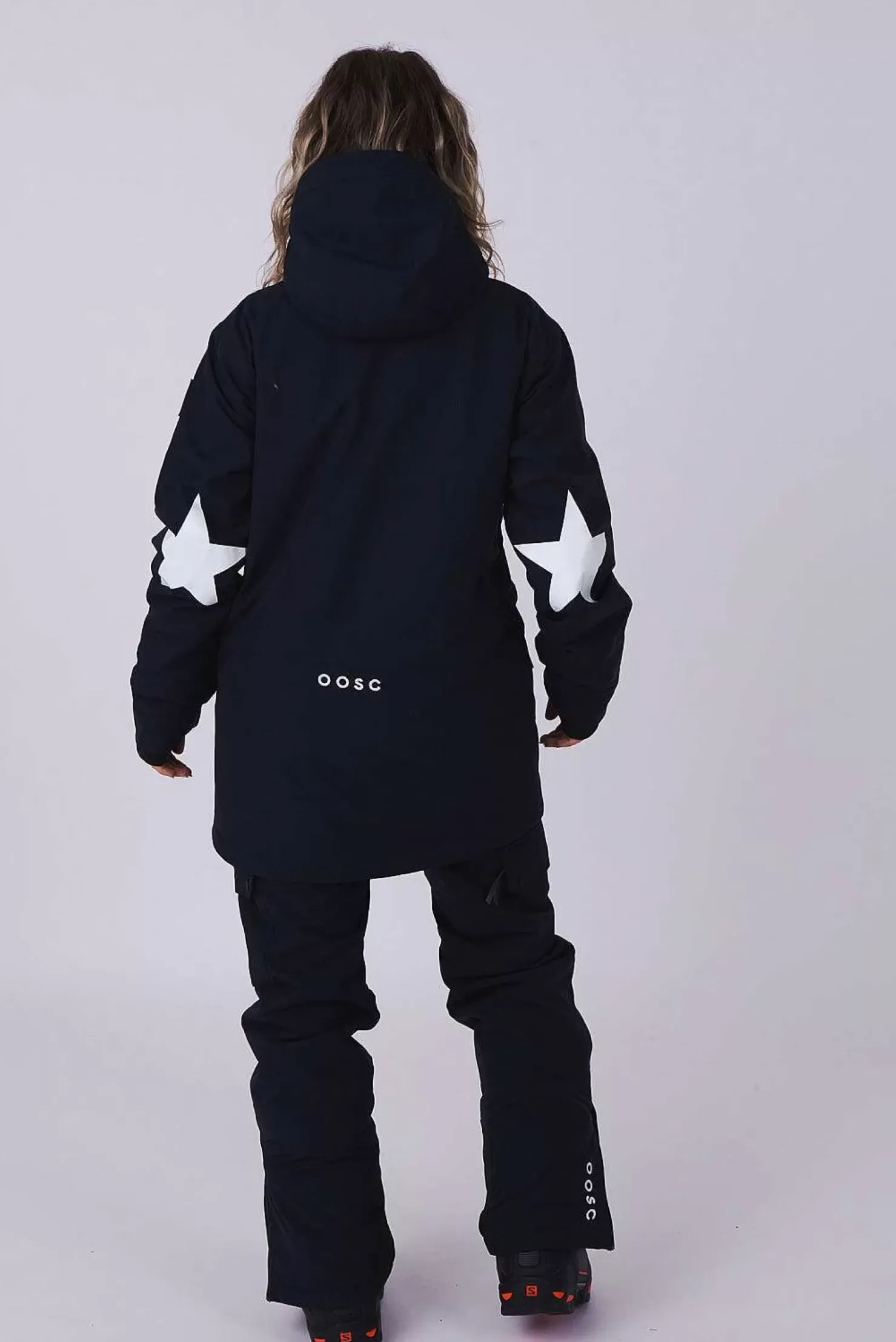 Women OOSC Yeh Girl Jackets & Bib Pants>Yeh Girl Ski & Snowboard Jacket - Katie Ormerod Black Stars Signature Line