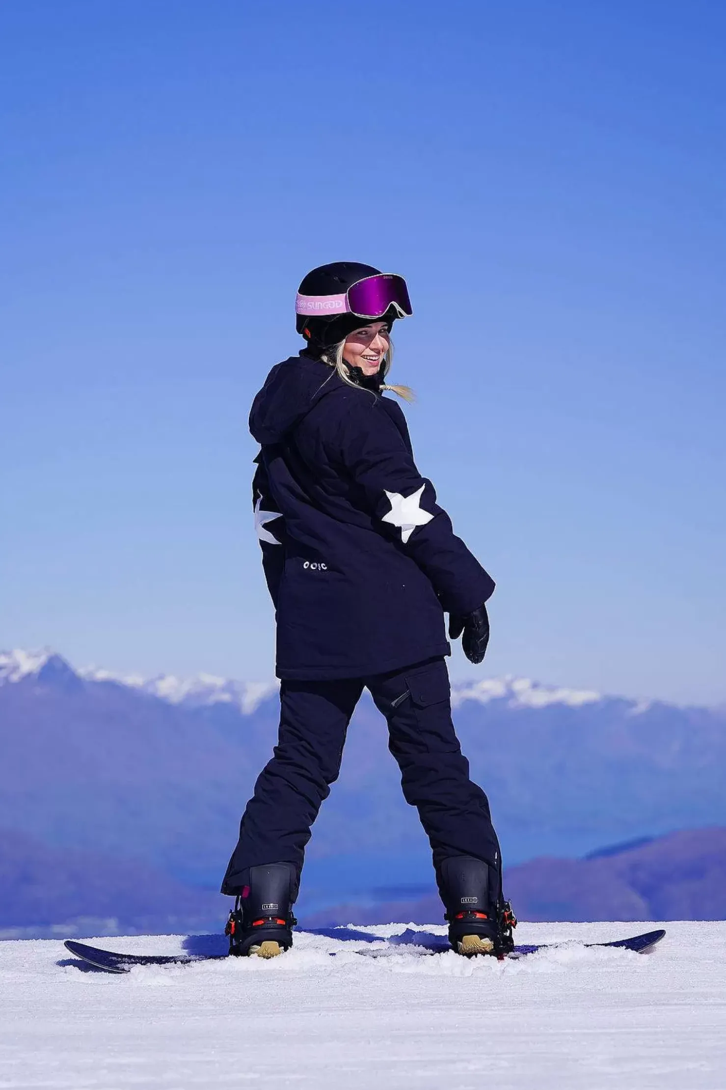 Women OOSC Snow Jackets>Yeh Girl Ski & Snowboard Jacket - Katie Ormerod Black Stars Signature Line