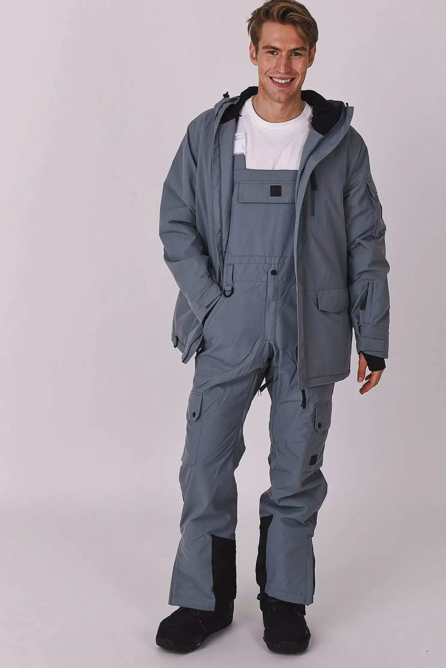 Men OOSC Yeh Man Jackets & Bib Pants>Yeh Man Bib Pant Grey 23/24