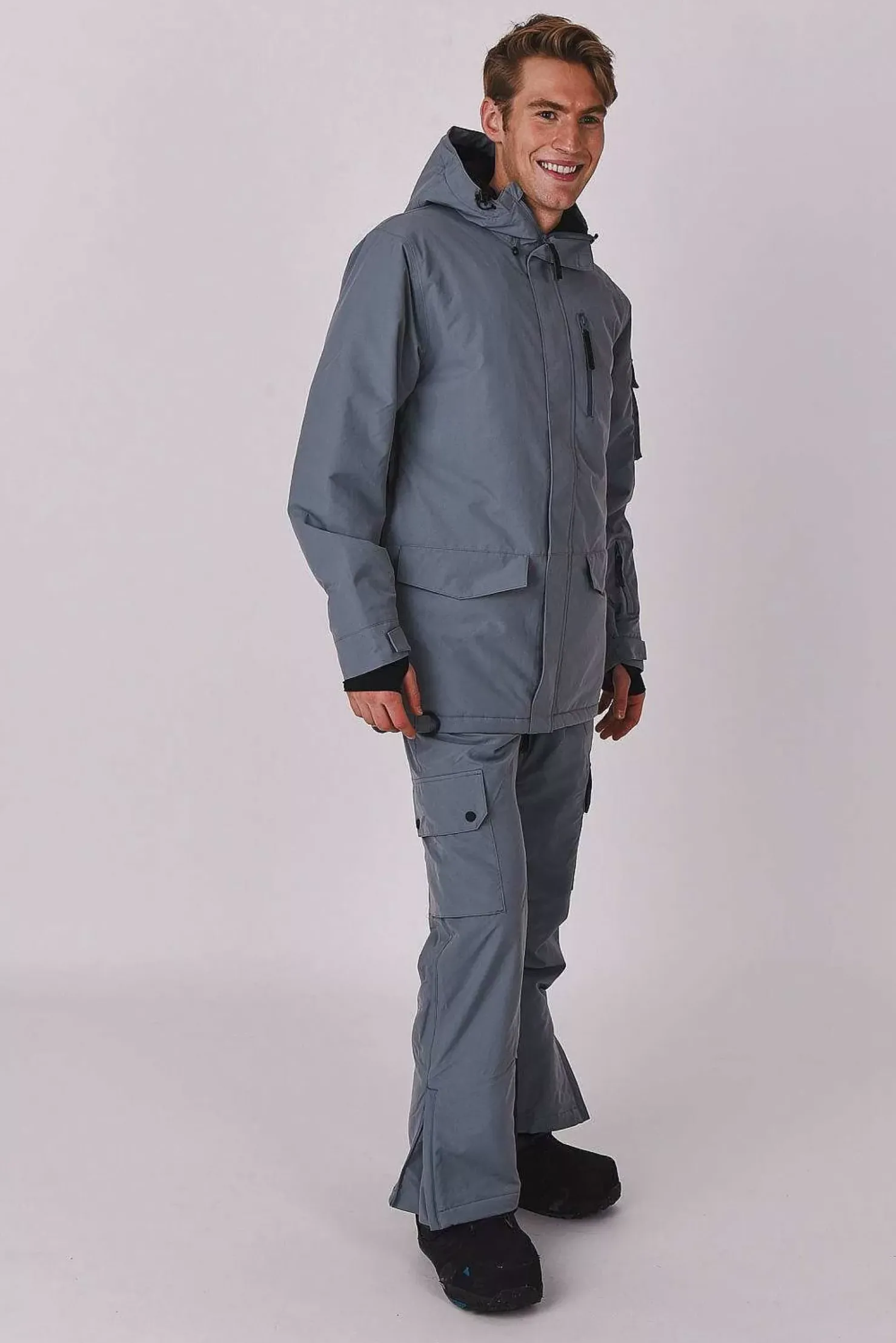 Men OOSC Yeh Man Jackets & Bib Pants>Yeh Man Jacket Grey