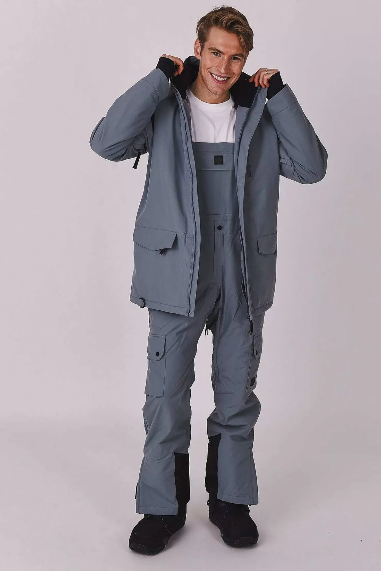Men OOSC Yeh Man Jackets & Bib Pants>Yeh Man Jacket Grey
