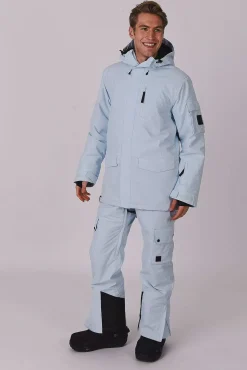 Men OOSC Yeh Man Jackets & Bib Pants>Yeh Man Jacket Ice Blue