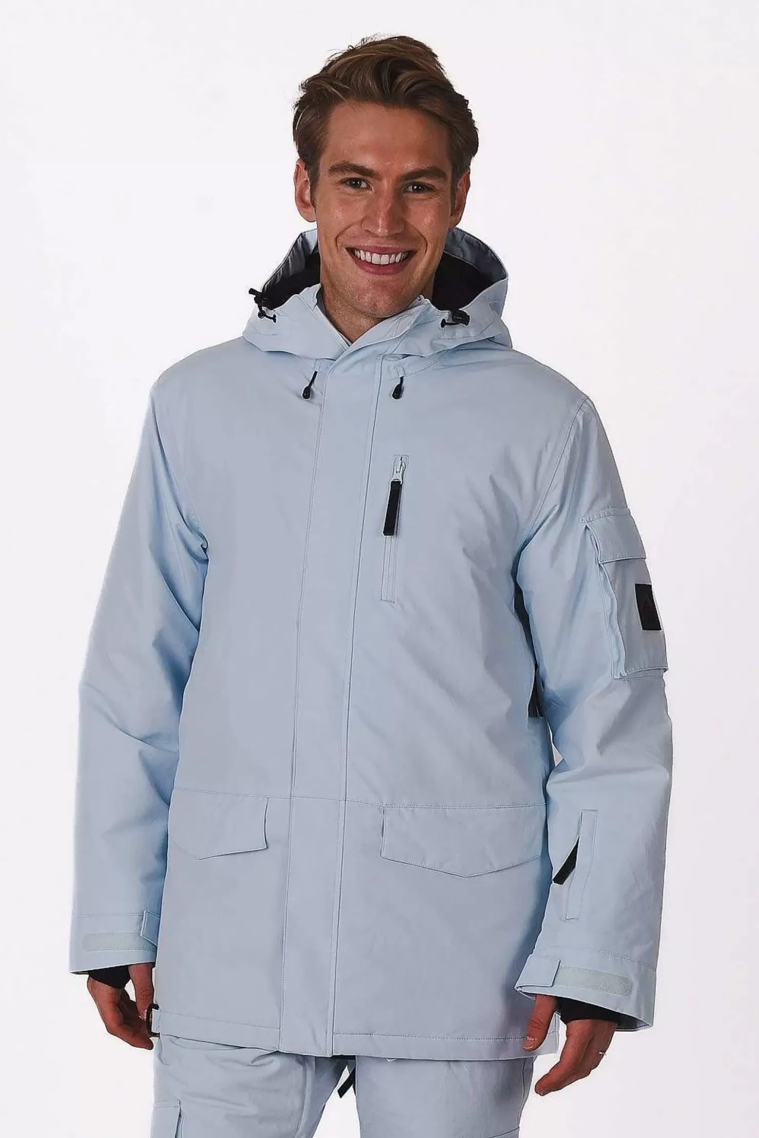 Men OOSC Yeh Man Jackets & Bib Pants>Yeh Man Jacket Ice Blue