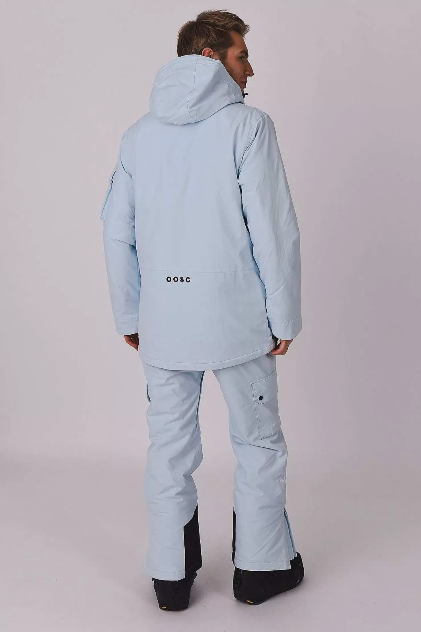 Men OOSC Yeh Man Jackets & Bib Pants>Yeh Man Jacket Ice Blue