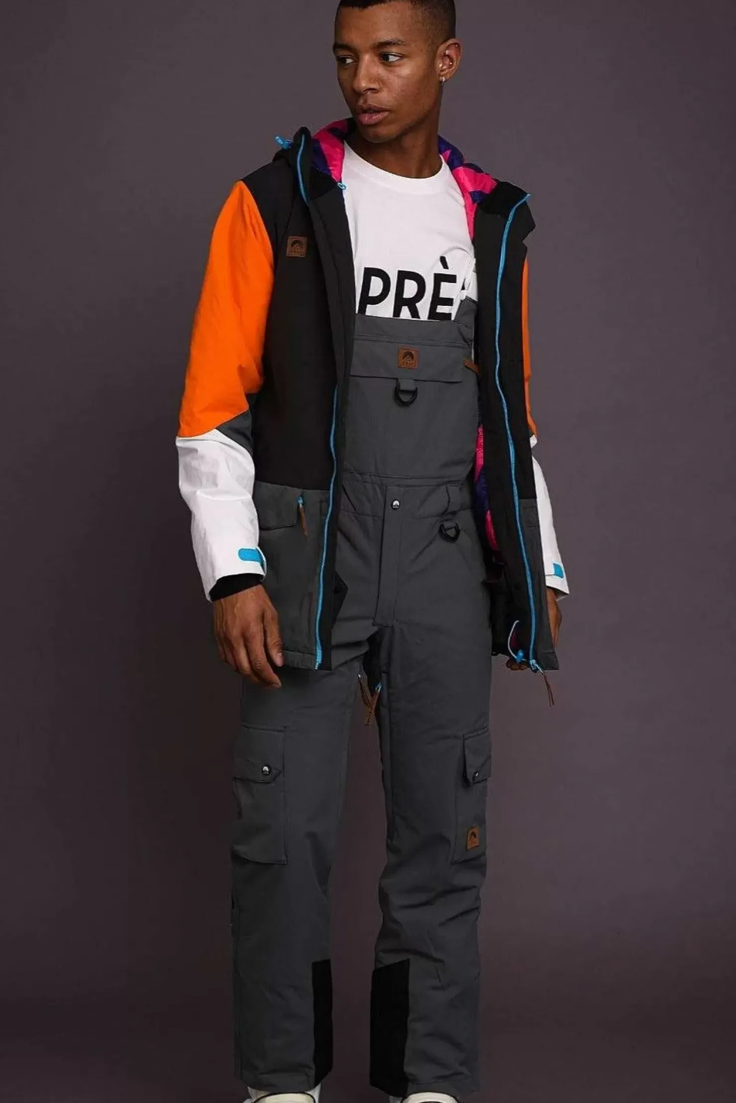 Men OOSC Snow Pants / Bibs>Yeh Man Men'S Ski & Snowboard Bib Pant - Grey