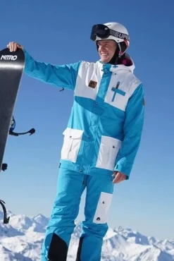 Men OOSC Snow Jackets>Yeh Man Men'S Ski Snowboard Jacket - Blue & White