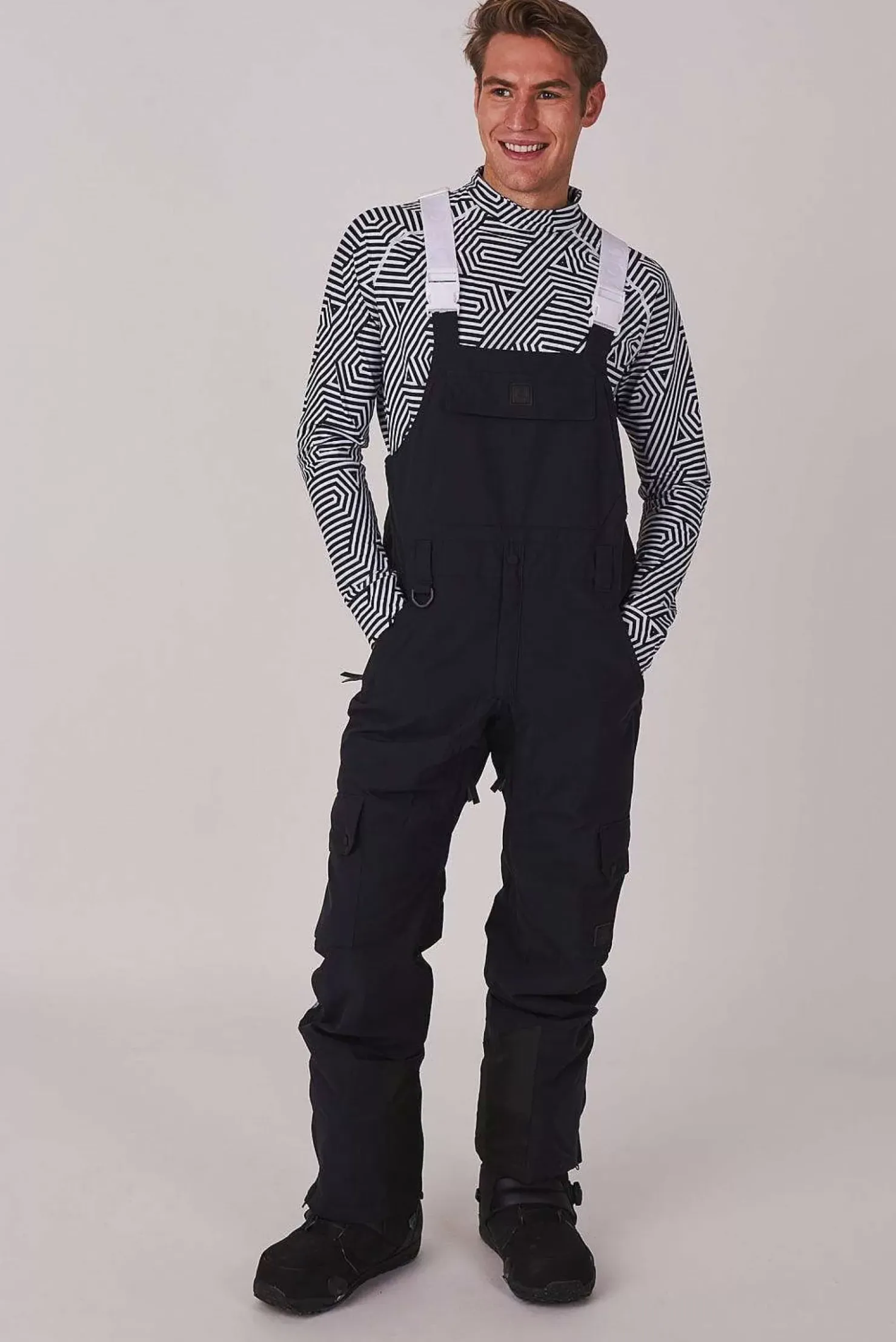 Men OOSC Snow Pants / Bibs>Yeh Man Ski & Snowboard Bib Pant - Black
