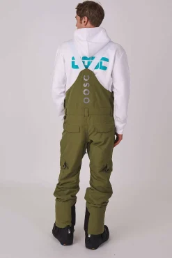 Men OOSC Snow Pants / Bibs>Yeh Man Ski & Snowboard Bib Pant - Khaki